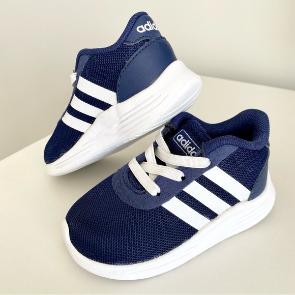 adidas classic navy & white toddler sneaker Size 5 - Picture 1 of 8